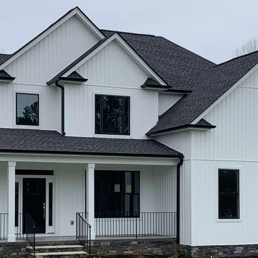 White Vertical Vinyl Siding