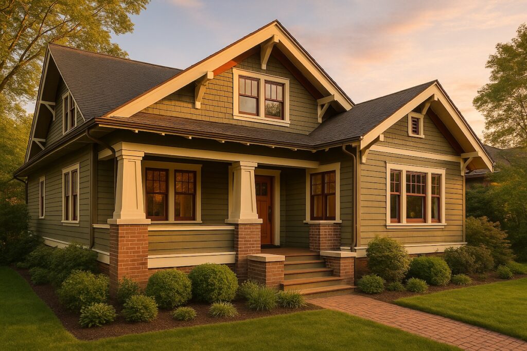 Craftsman home in Traditional Heritage Palette