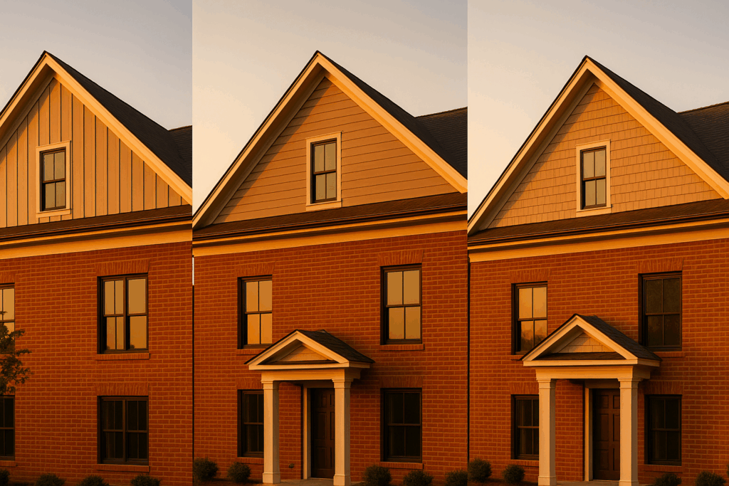 siding and brick