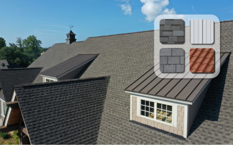 Roofing products applied to a home in the Renoworks visualizer