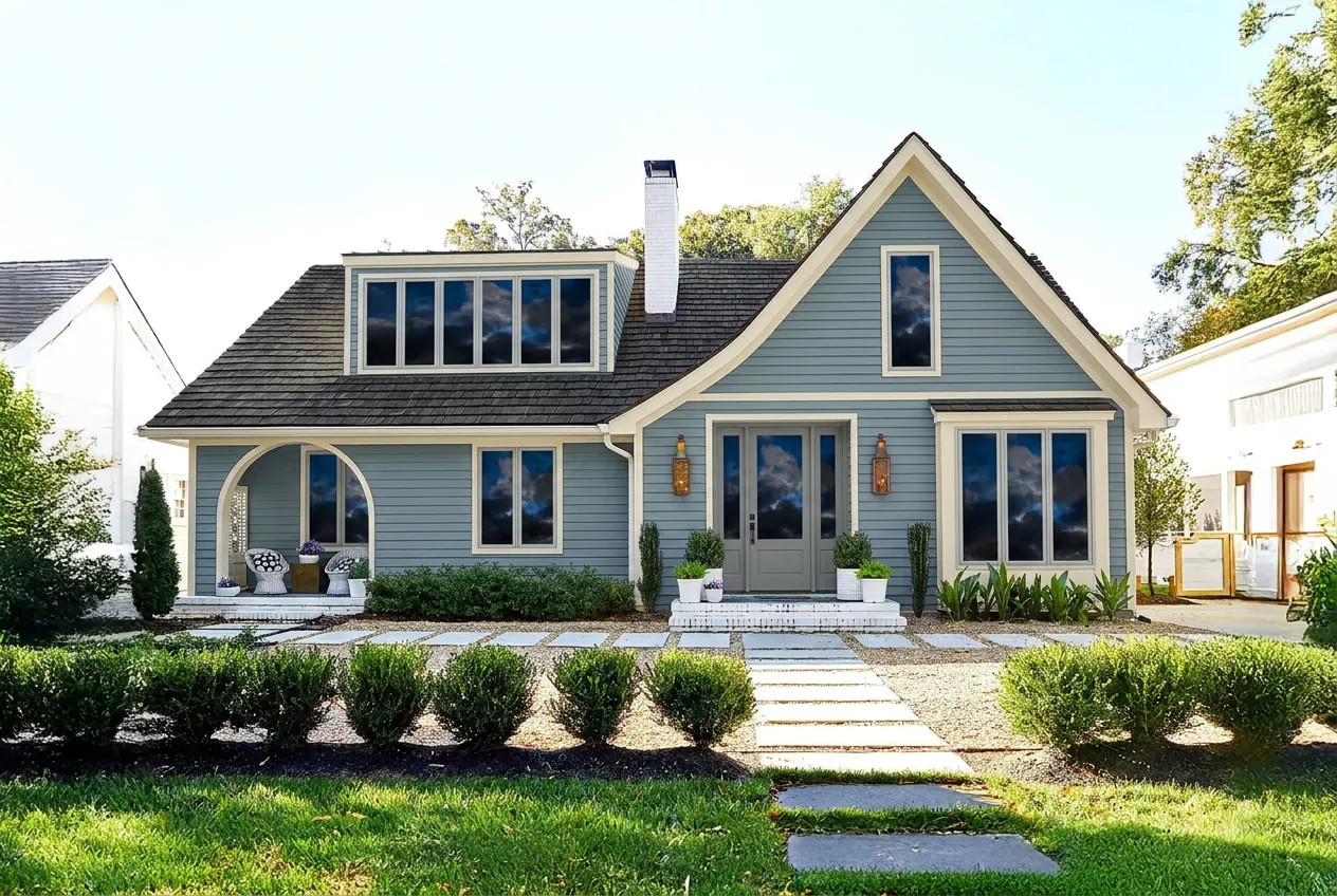Finished Renoworks.ai photoreal exterior visualization